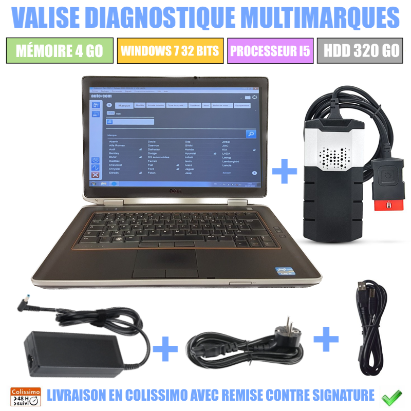 VALISE DIAGNOSTIQUE MULTI MARQUES AUTOCOM